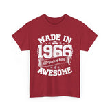 60th Birthday Vintage Crown Made In 1966 60 Years Of Being Awesome T-Shirt