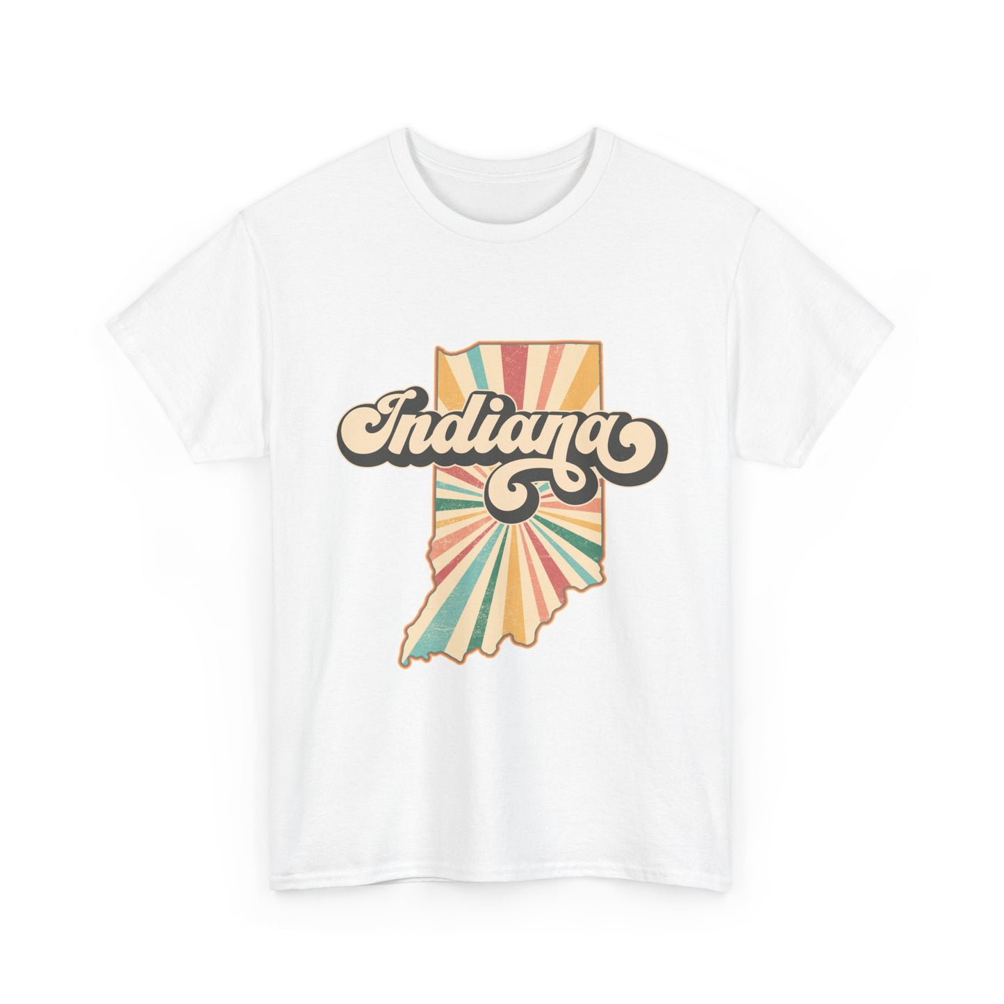 Indiana State Retro Vintage Map T-Shirt