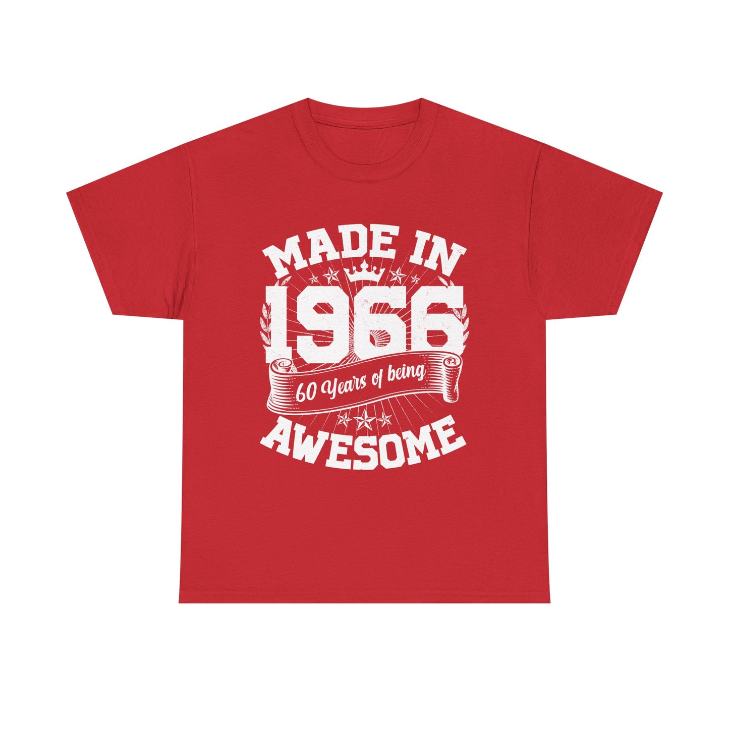60th Birthday Vintage Crown Made In 1966 60 Years Of Being Awesome T-Shirt