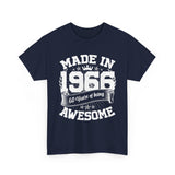 60th Birthday Vintage Crown Made In 1966 60 Years Of Being Awesome T-Shirt