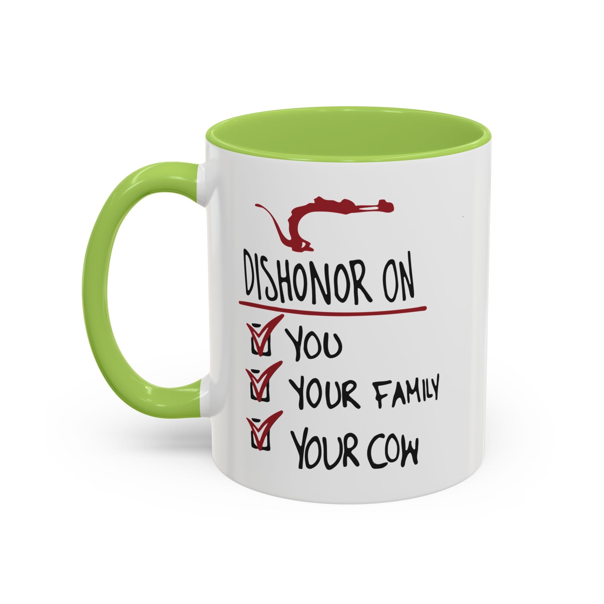 Coffee Mug - "Dishonor On You, Your Family, Your Cow" Funny Viking Gift
