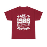 60th Birthday Vintage Crown Made In 1966 60 Years Of Being Awesome T-Shirt