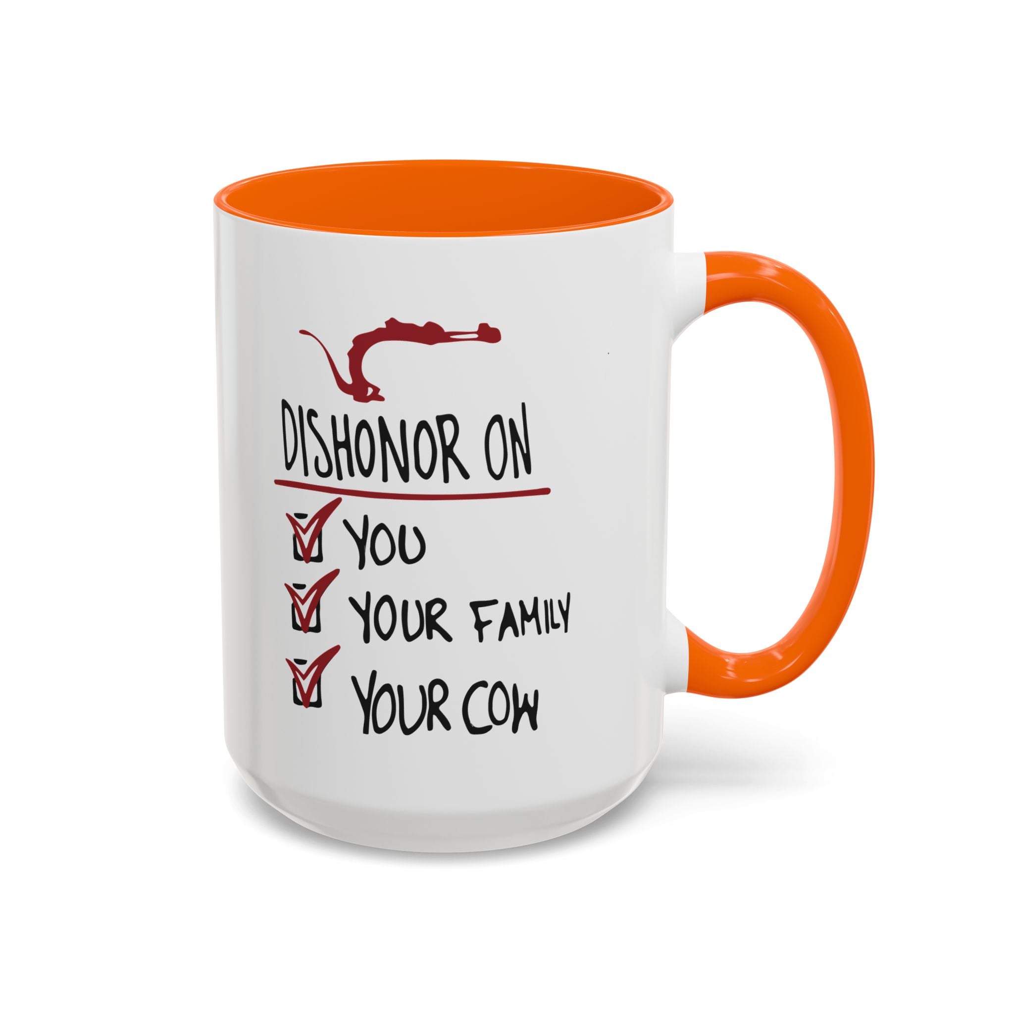 Coffee Mug - "Dishonor On You, Your Family, Your Cow" Funny Viking Gift