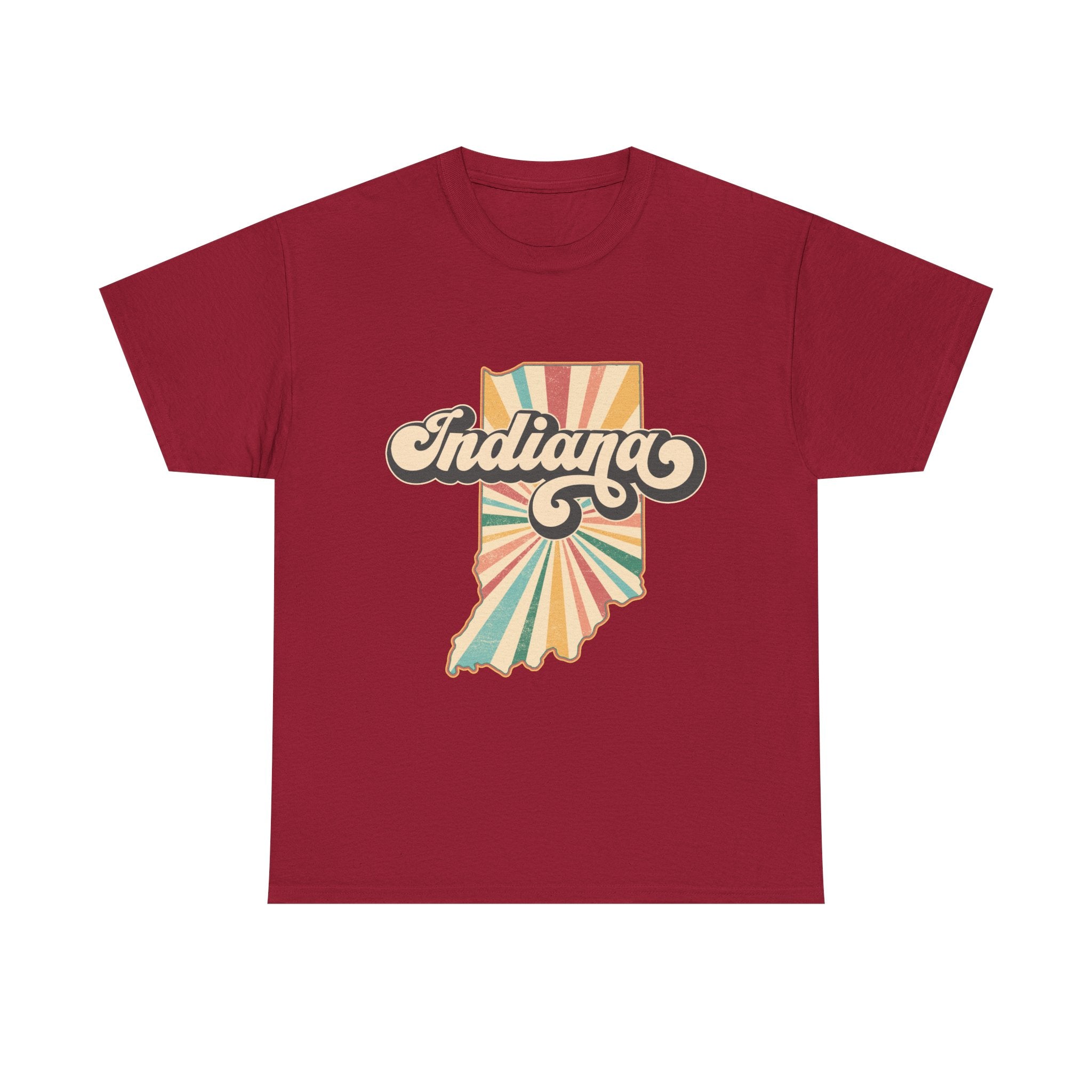 Indiana State Retro Vintage Map T-Shirt
