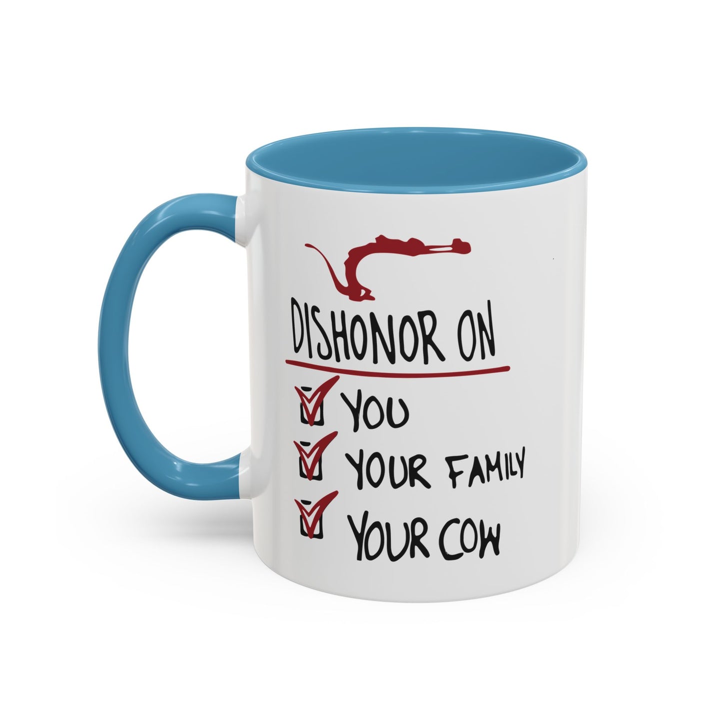 Coffee Mug - "Dishonor On You, Your Family, Your Cow" Funny Viking Gift