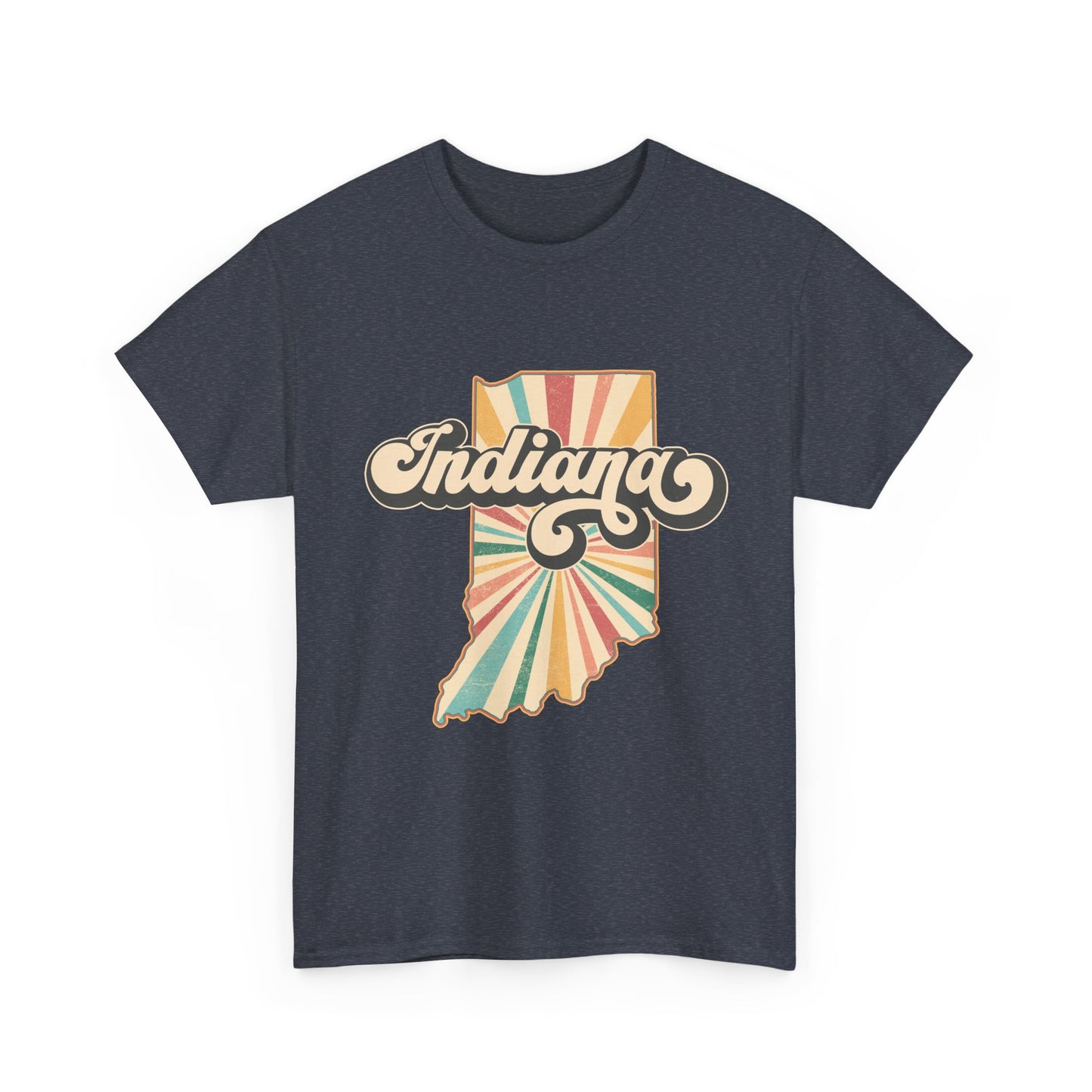 Indiana State Retro Vintage Map T-Shirt