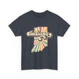 Indiana State Retro Vintage Map T-Shirt