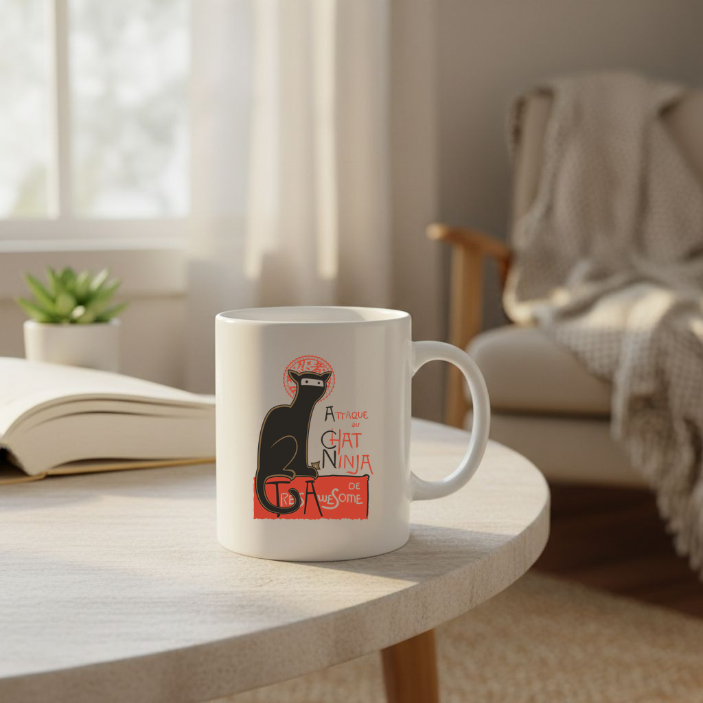 A French Ninja Cat! - 11Oz