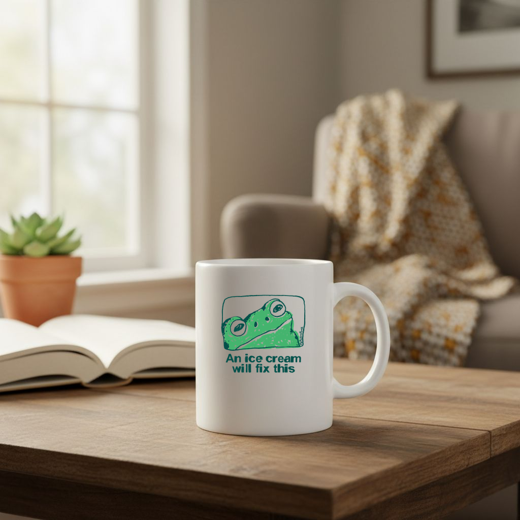 An ice cream will fix this frog - 11Oz - Lifestyle02