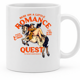 Busy On A Romance Quest. Pin Up Girl Romance Novel Shirt Gift For Book Readers - 11Oz - Main