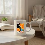 Cat, sunflowers and summer - 11Oz