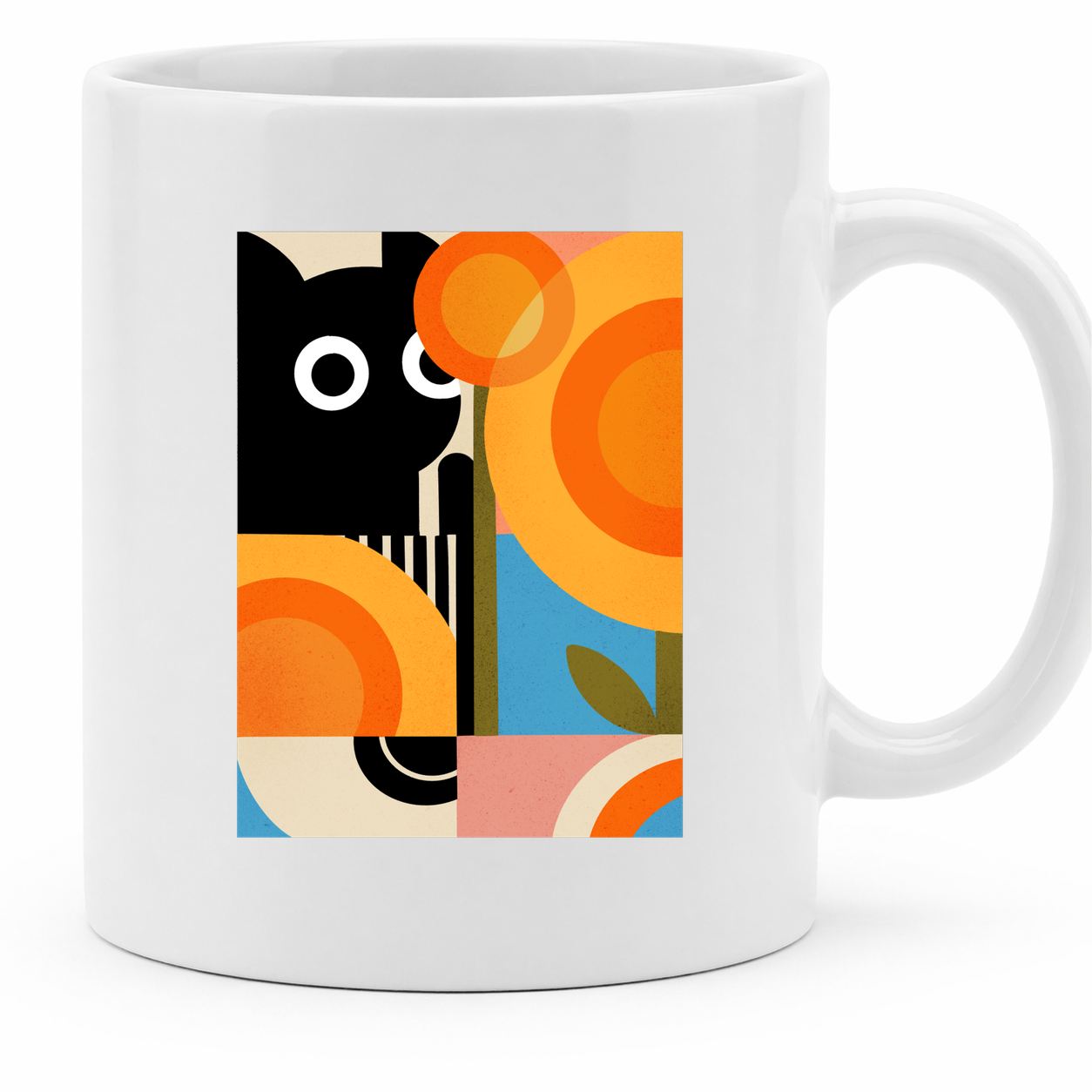 Cat, sunflowers and summer - 11Oz - Main