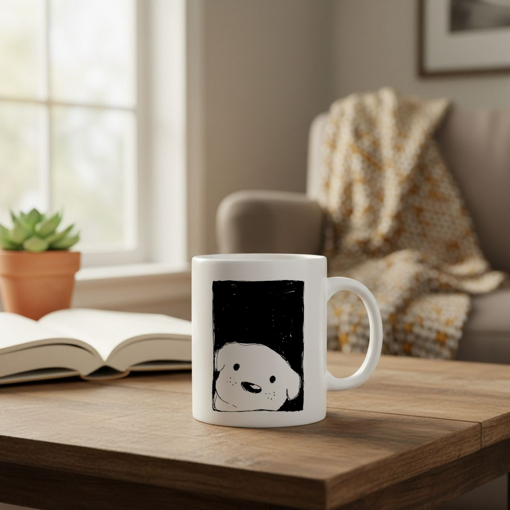 Dog Looking Out a Window - 11Oz - Lifestyle02