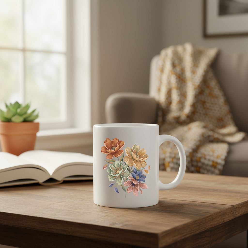 Dark Romantic Flowers - 11Oz - Lifestyle02