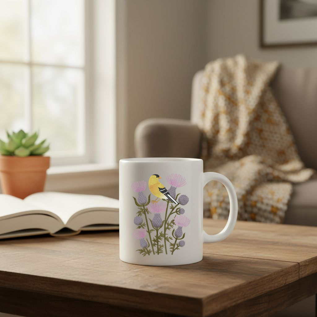 Goldfinch on Thistles - 11Oz - Lifestyle02