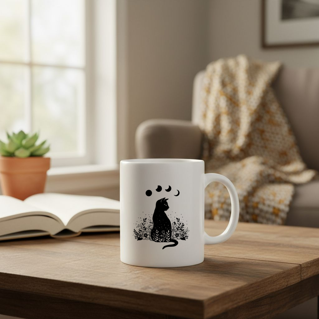 Night Garden Cat - 11Oz - Lifestyle02