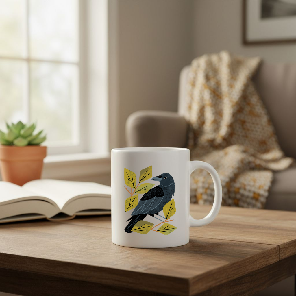 Perching Raven - 11Oz - Lifestyle02
