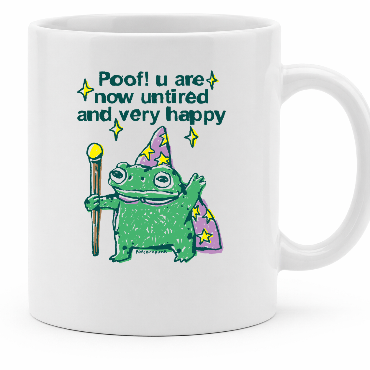 Poof! you are now untired and very happy wizard frog - 11Oz - Main