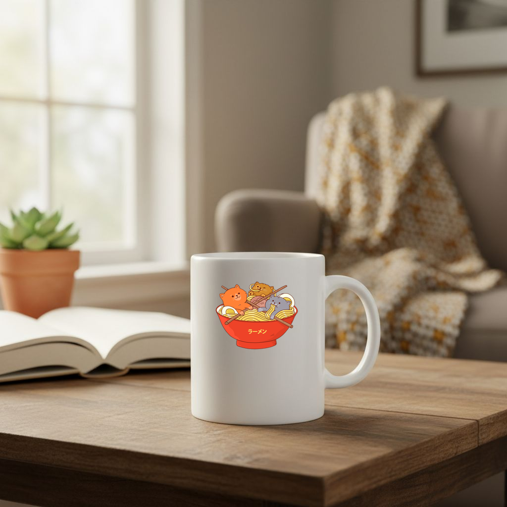 Ramen and cats - 11Oz - Lifestyle02