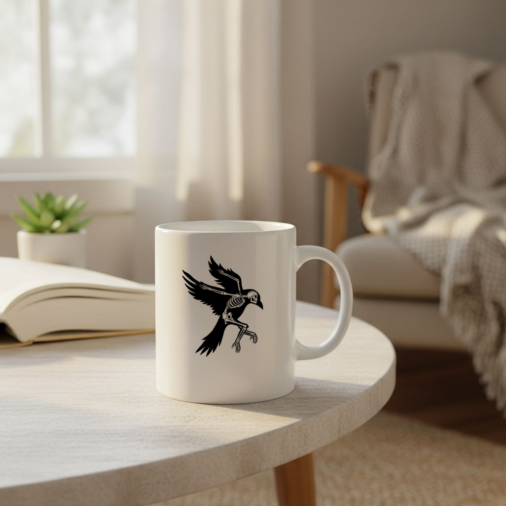 Skeleton Raven - 11Oz