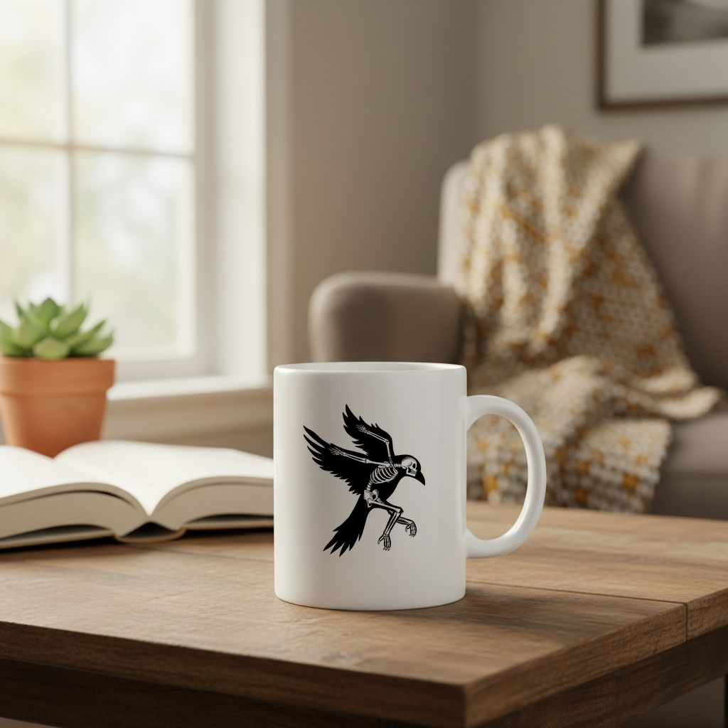 Skeleton Raven - 11Oz - Lifestyle02