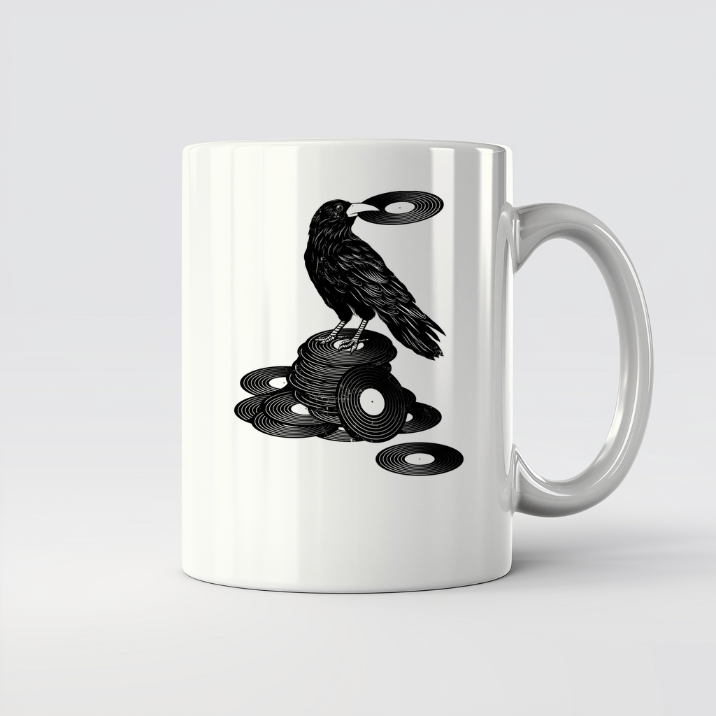 Vinyl Crow Retro Music by Tobe Fonseca - 11Oz - Main2