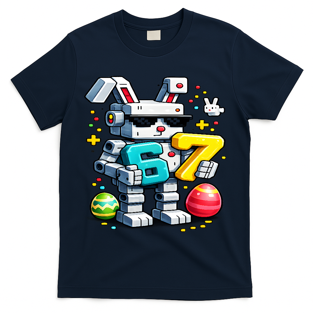 Easter Day Bunny Egg 6-7 Meme Gamer T-Shirt