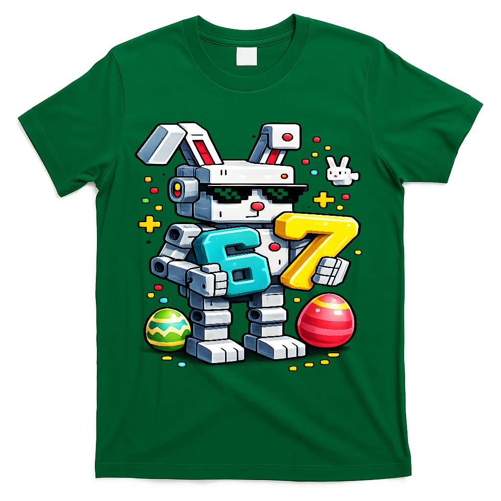 Easter Day Bunny Egg 6-7 Meme Gamer T-Shirt