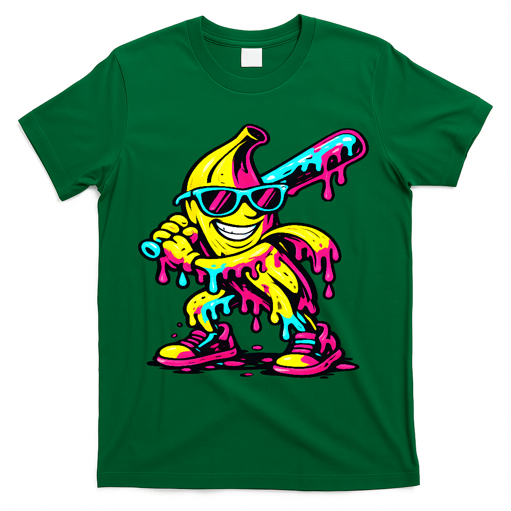 Banana Funny Ice Cream Drip T-Shirt